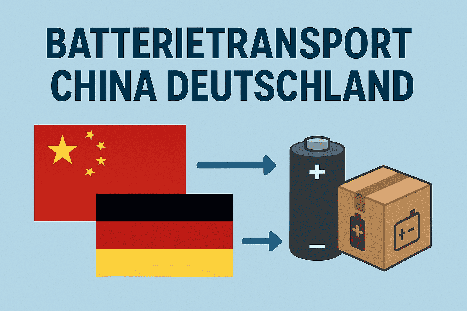 Batterietransport von China nach Deutschland