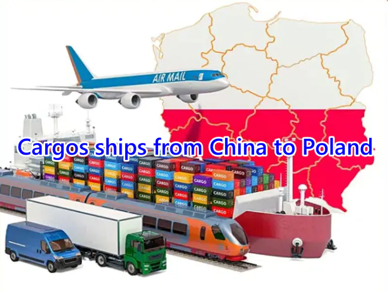 Cargos ships from China to Poland