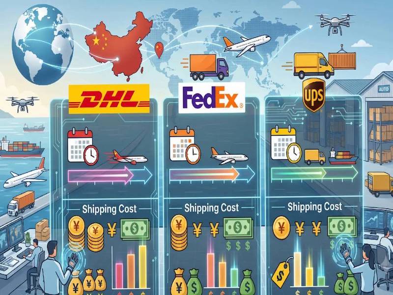 Which is the cheapest courier from China in 2026? Compare DHL, FedEx, and UPS shipping rates and delivery times